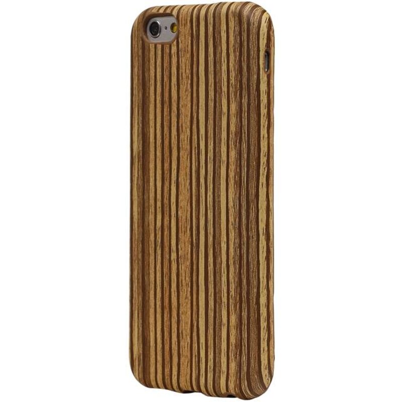 Vertikale Streifen Holzoptik-TPU für iPhone 6 / s Beige