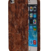 Schauen Wood Design-TPU für iPhone 6 / s Warm Brown
