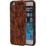 Guardate Wood Design TPU per iPhone 6 / s Warm Brown