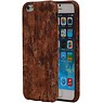 Houtlook Design TPU Hoes voor iPhone 6/s Warm Bruin