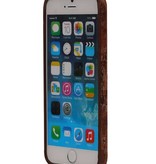 Schauen Wood Design-TPU für iPhone 6 / s Warm Brown