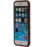 Schauen Wood Design-TPU für iPhone 6 / s Warm Brown
