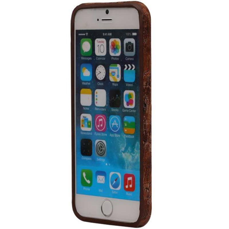 Kig Wood Design TPU Taske til iPhone 6 / s Varm Brown