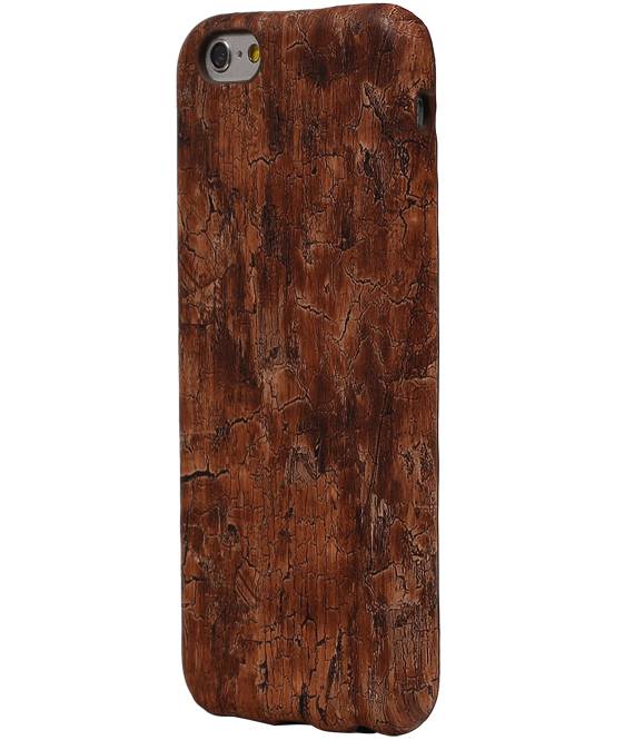 Kig Wood Design TPU Taske til iPhone 6 / s Varm Brown