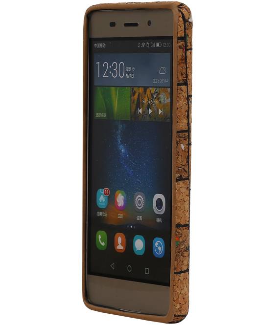 Cork Design TPU Cover for Huawei P8 Left Model B