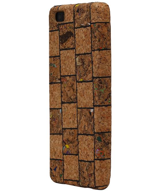 Cork Design TPU Cover for Huawei P8 Left Model B