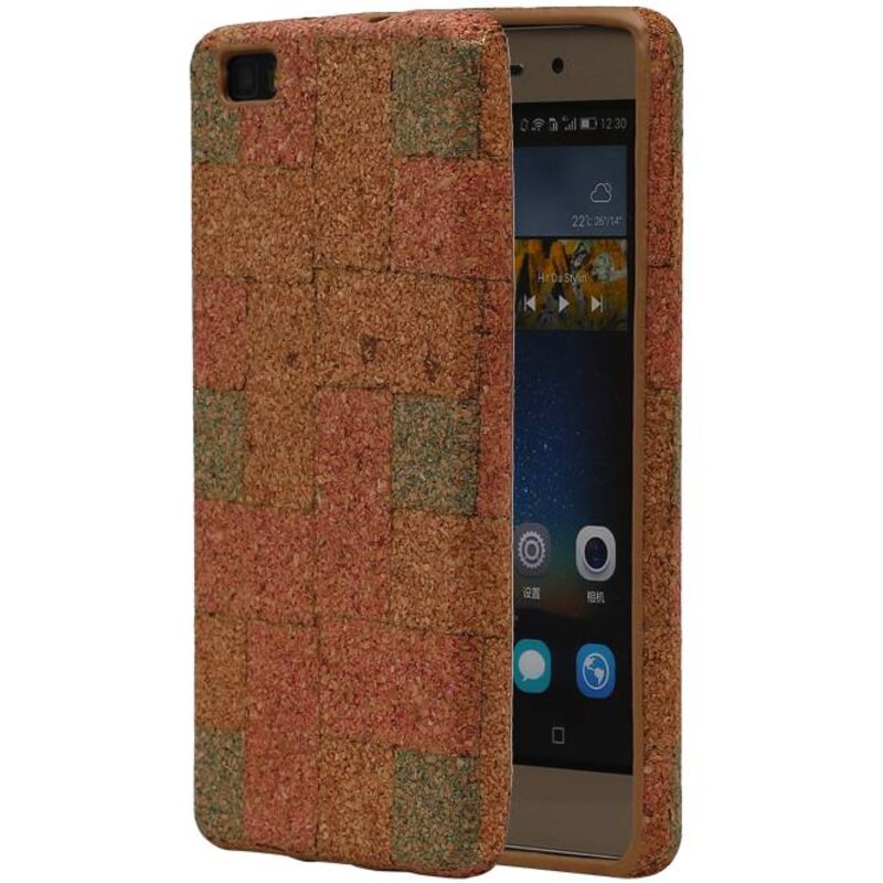 Cork-Entwurfs-TPU Fall für Huawei P8 Liet Modell E