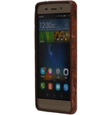 Kig Wood Design TPU Taske til Huawei P8 Warm Liet Brown