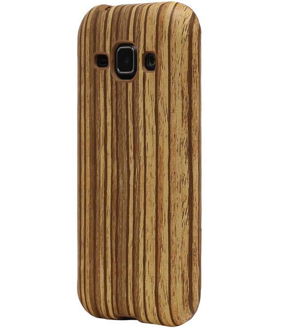 Strisce verticali TPU effetto legno per Galaxy S6 Beige