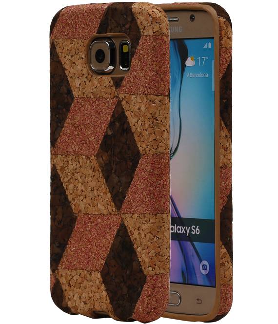 Cork TPU Case Design pour S6 Galaxy G920F Modèle A