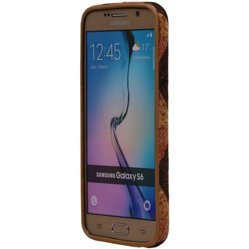 Cork TPU Case Design pour S6 Galaxy G920F Modèle A