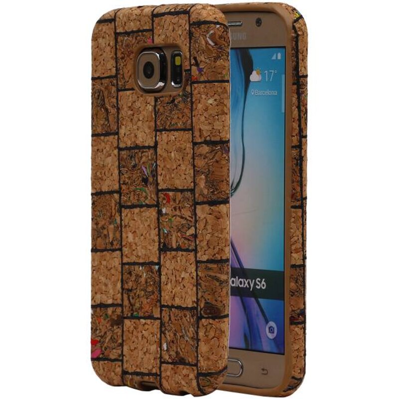 Caso di disegno TPU del sughero per la galassia S6 G920F Modello B