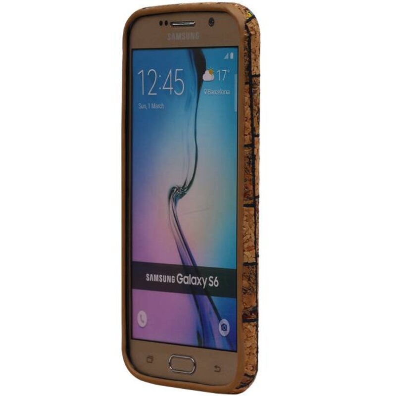 Cork TPU Case Design pour S6 Galaxy G920F Modèle B