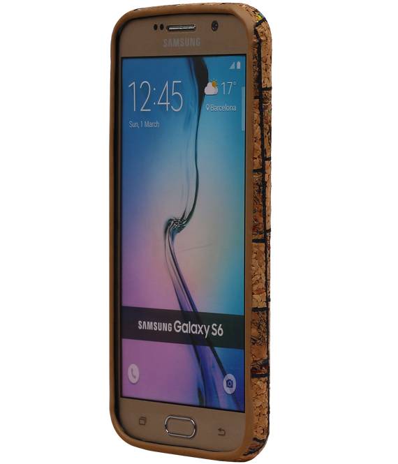 Cork TPU Case Design pour S6 Galaxy G920F Modèle B