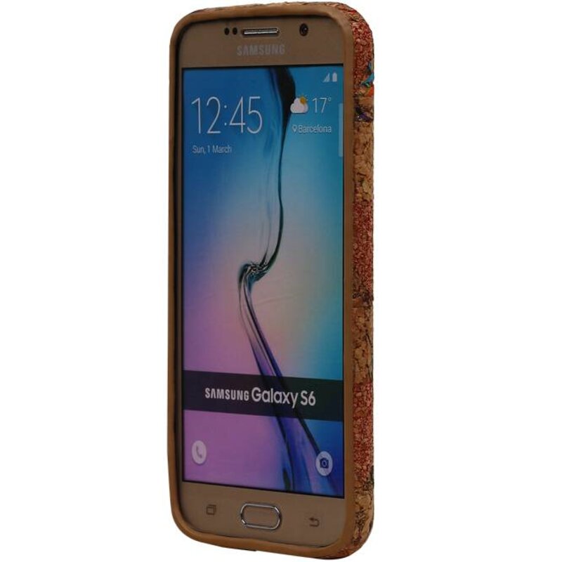 Cork TPU-Entwurfs-Fall für Galaxie-S6 G920F Modell C