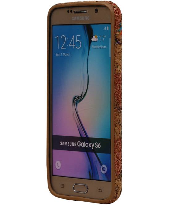 Cork TPU Design Coque pour Galaxy S6 G920F modèle C