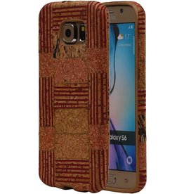 Cork TPU Case Design pour S6 Galaxy G920F Modèle D