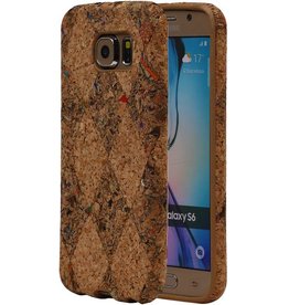 Cork-Entwurfs-TPU Fall für Galaxie S6 G920F Modell F