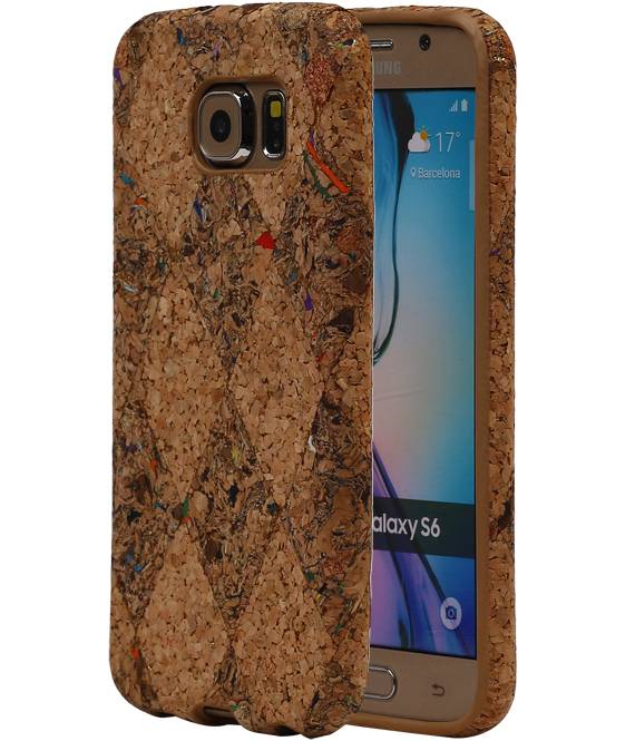 Cork TPU Case Design pour S6 Galaxy G920F Modèle F