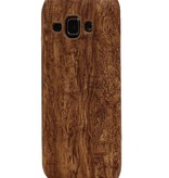 Mira Diseño de madera del caso de TPU para el Galaxy S6 G920F Brown