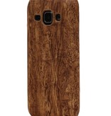 Wood Look Design TPU Cover for Galaxy S6 G920F Brown