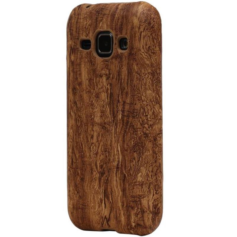 Kig Wood Design TPU Taske til Galaxy S6 G920F Brown