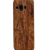 Wood Look Design TPU Cover for Galaxy S6 G920F Light Brown