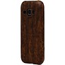 Wood Look Design TPU Cover for Galaxy S6 G920F Dark Brown