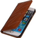 Custodia in pelle lavata Cartella per iPhone 6 Brown