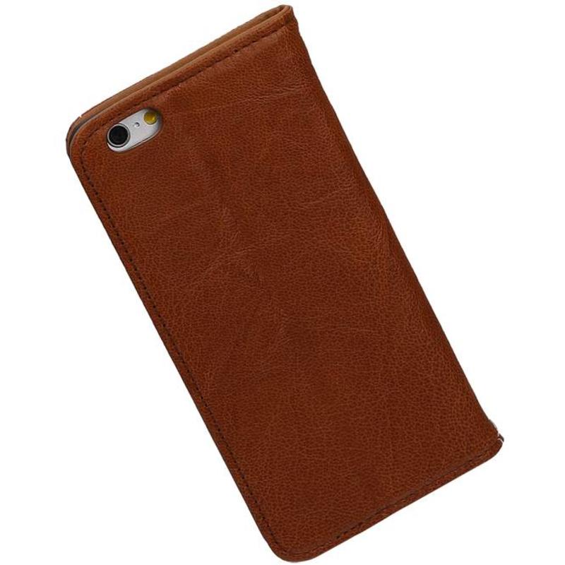 Washed Leather Map Case for iPhone 6 Brown