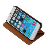Lavado Funda carpeta de cuero para el iPhone 6 Brown