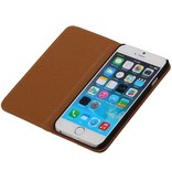 Lavado Funda carpeta de cuero para el iPhone 6 Brown