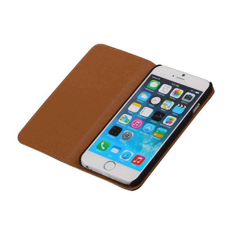 Washed Leather Map Case for iPhone 6 Black