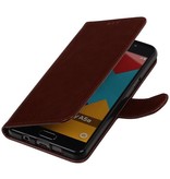 Case Style TPU Libro per Galaxy A5 (2016) A510F Brown
