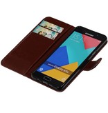 Caso del estilo TPU libro de Galaxy A5 (2016) A510F Brown