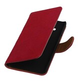 Washed Leer Bookstyle Hoes voor Honor H4A Y6 Roze