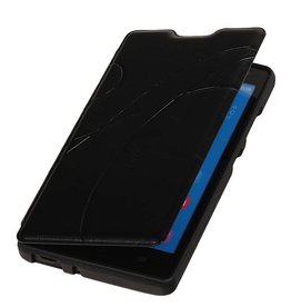 Caso Tipo EasyBook per Huawei Ascend G610 Nero