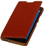 Easy Booktype hoesje voor Huawei Ascend G610 Bruin