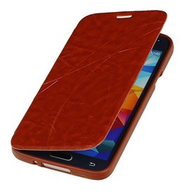 Easy Booktype hoesje voor Galaxy S5 mini G800F Bruin