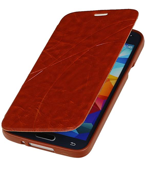 EasyBook type de cas pour Galaxy Mini S5 G800F marron