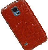 Easy Book Type Case for Galaxy S5 mini G800F Brown