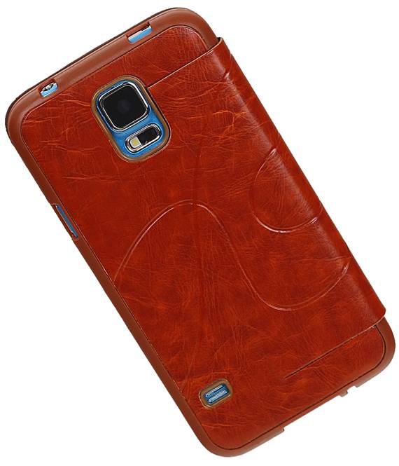 Easy Book Type Case for Galaxy S5 mini G800F Brown