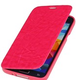 Caso Tipo EasyBook para Galaxy S5 G800F Mini rosa