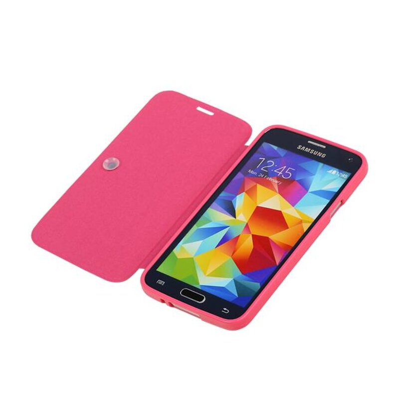 EasyBook type de cas pour Galaxy S5 G800F Mini Rose