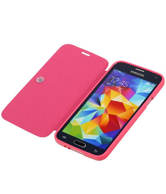 Easybook Typ Tasche für Galaxy S5 G800F Mini-rosa