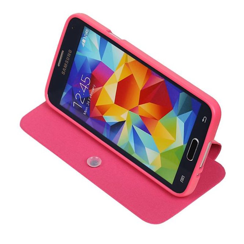 EasyBook type de cas pour Galaxy S5 G800F Mini Rose