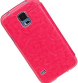 Easybook Typ Tasche für Galaxy S5 G800F Mini-rosa
