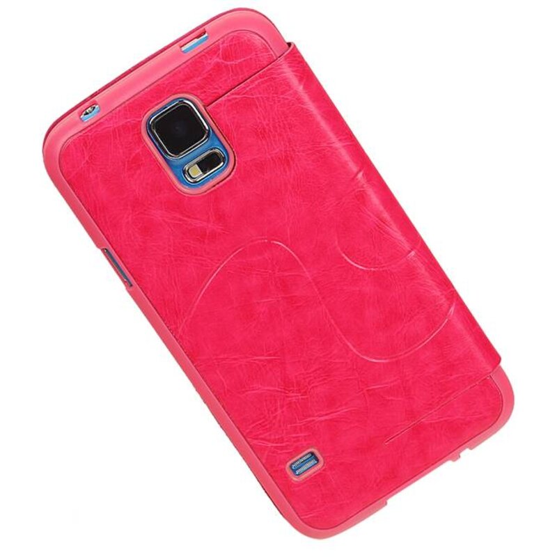 EasyBook type de cas pour Galaxy S5 G800F Mini Rose