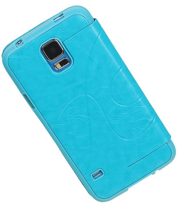 Easy Book Type Case for Galaxy S5 mini G800F Turquoise