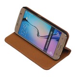 Washed Leer Map Hoes voor Huawei P8 Bruin